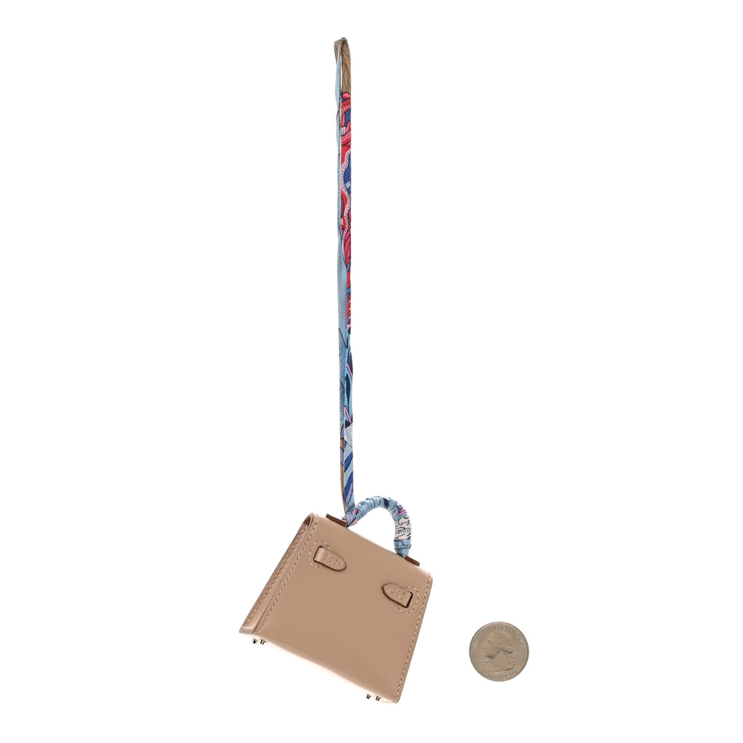 Tadelakt Mini Kelly Twilly Bag Charm Argile