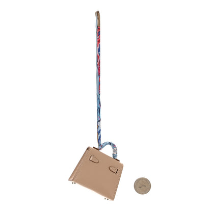 Hermes Tadelakt Mini Kelly Twilly Bag Charm Argile 2 of 5