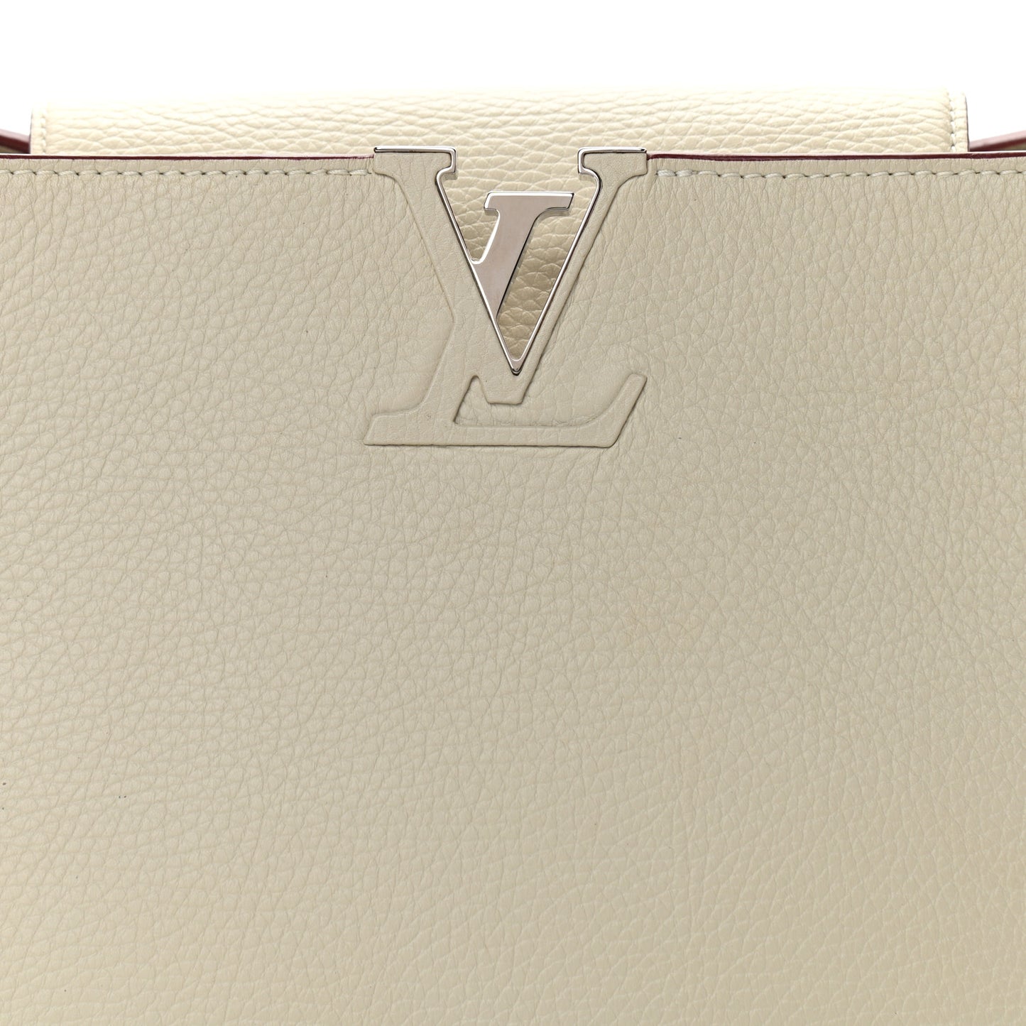 Taurillon Capucines MM Blanc Casse