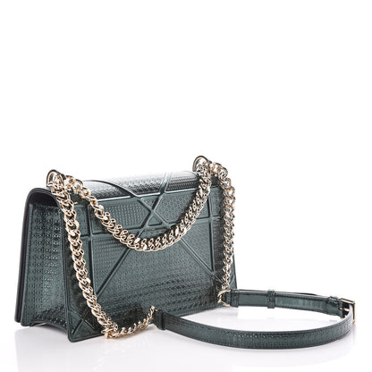 Christian Dior Metallic Patent Micro-Cannage Medium Diorama Flap Bag Malachite Green 3 of 14
