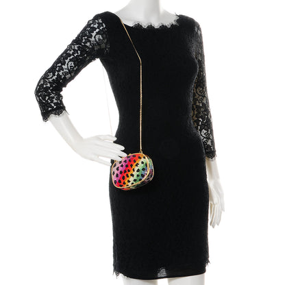 Judith Leiber Swarovski Crystal Leopard Rainbow Clutch 2 of 7
