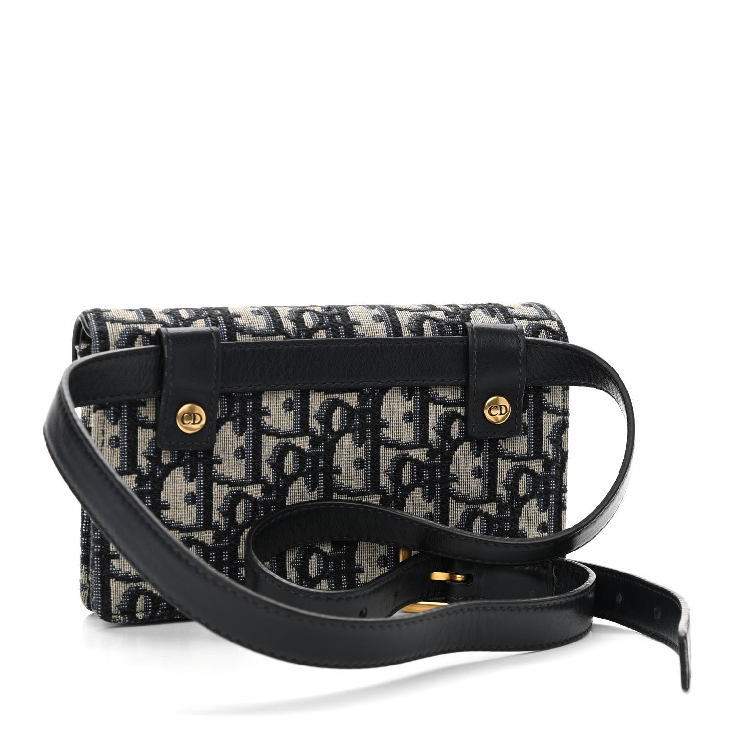 Christian Dior Oblique Saddle Belt Bag Blue 2 of 9