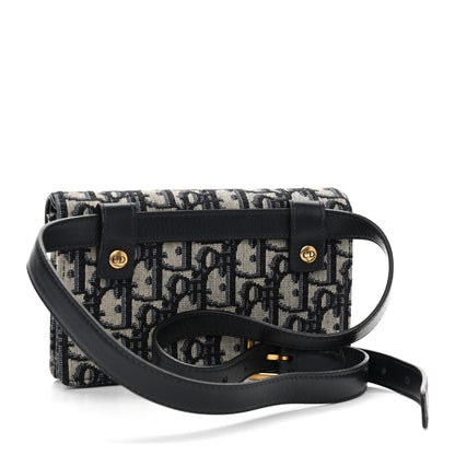 Christian Dior Oblique Saddle Belt Bag Blue 2 of 9