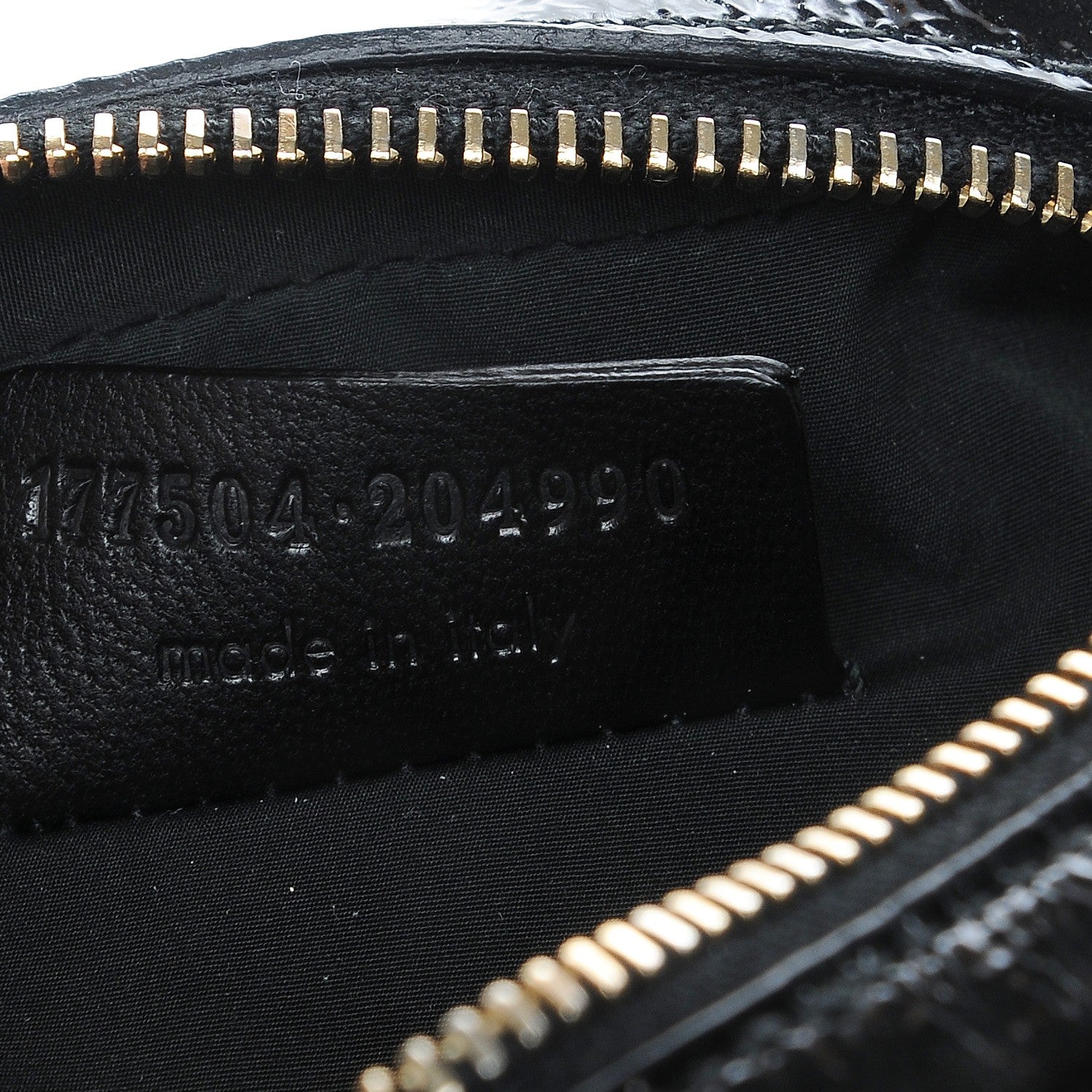 Saint Laurent Textured Patent Monogram Mini Wristlet Black 7 of 7