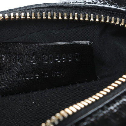 Saint Laurent Textured Patent Monogram Mini Wristlet Black 7 of 7