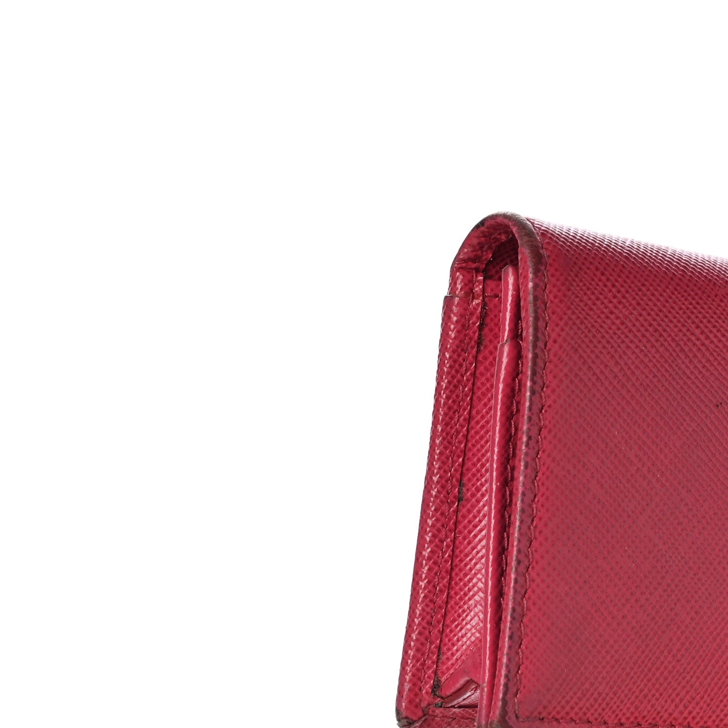 Prada Saffiano Metal Bi-Fold Card Holder Wallet Peonia 19 of 19