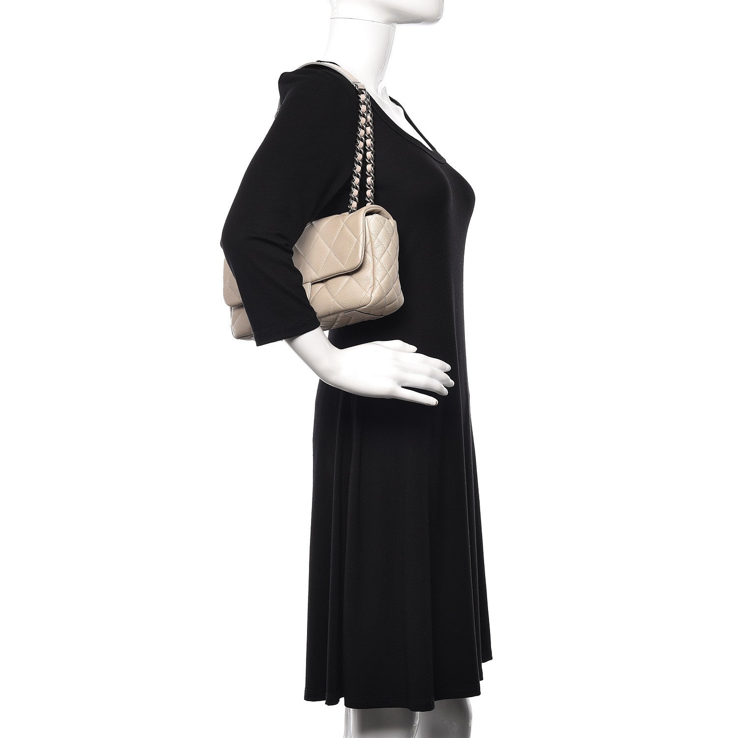 Chanel Caviar Quilted Coco Casual Flap Light Beige 2 of 12