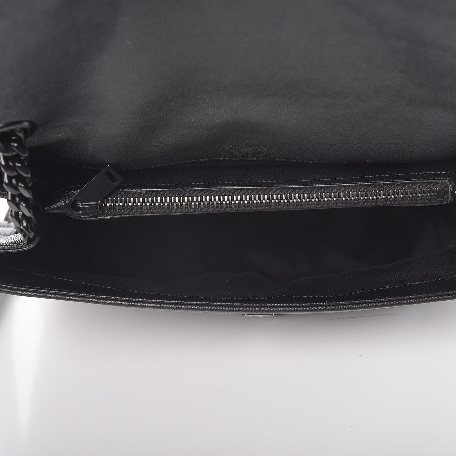 Saint Laurent Grain De Poudre Medium West Hollywood Monogram Fold-Over Black 5 of 12
