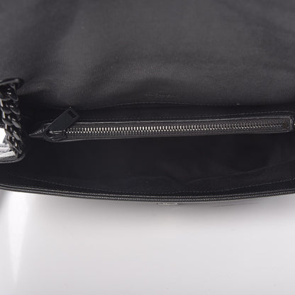 Saint Laurent Grain De Poudre Medium West Hollywood Monogram Fold-Over Black 5 of 12