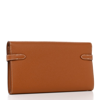 Hermes Epsom Kelly Longue Wallet Gold 3 of 9