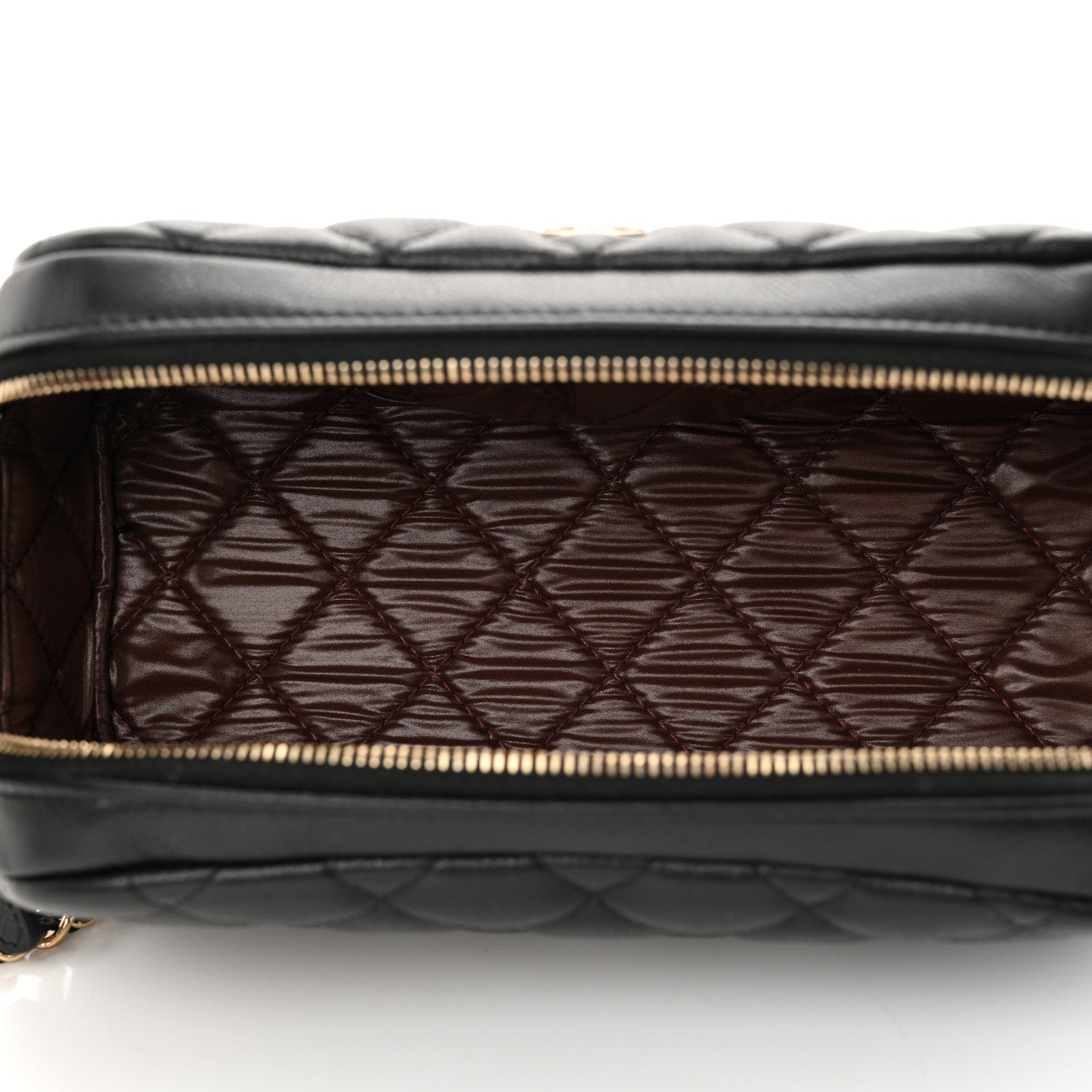 Chanel Caviar Quilted Toiletry Case With Chain Black 5 of 11