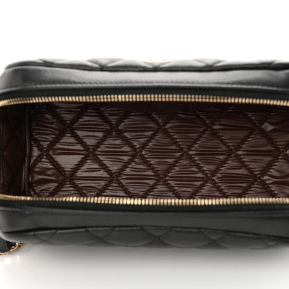Chanel Caviar Quilted Toiletry Case With Chain Black 5 of 11