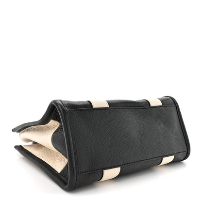 Marc Jacobs Grained Calfskin Small The Tote Bag Ivory Black 4 of 10