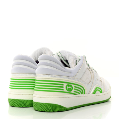 Gucci Demetra GG Supreme Monogram Womens Basket Low Top Sneakers 36.5 Great White Green 4 of 8
