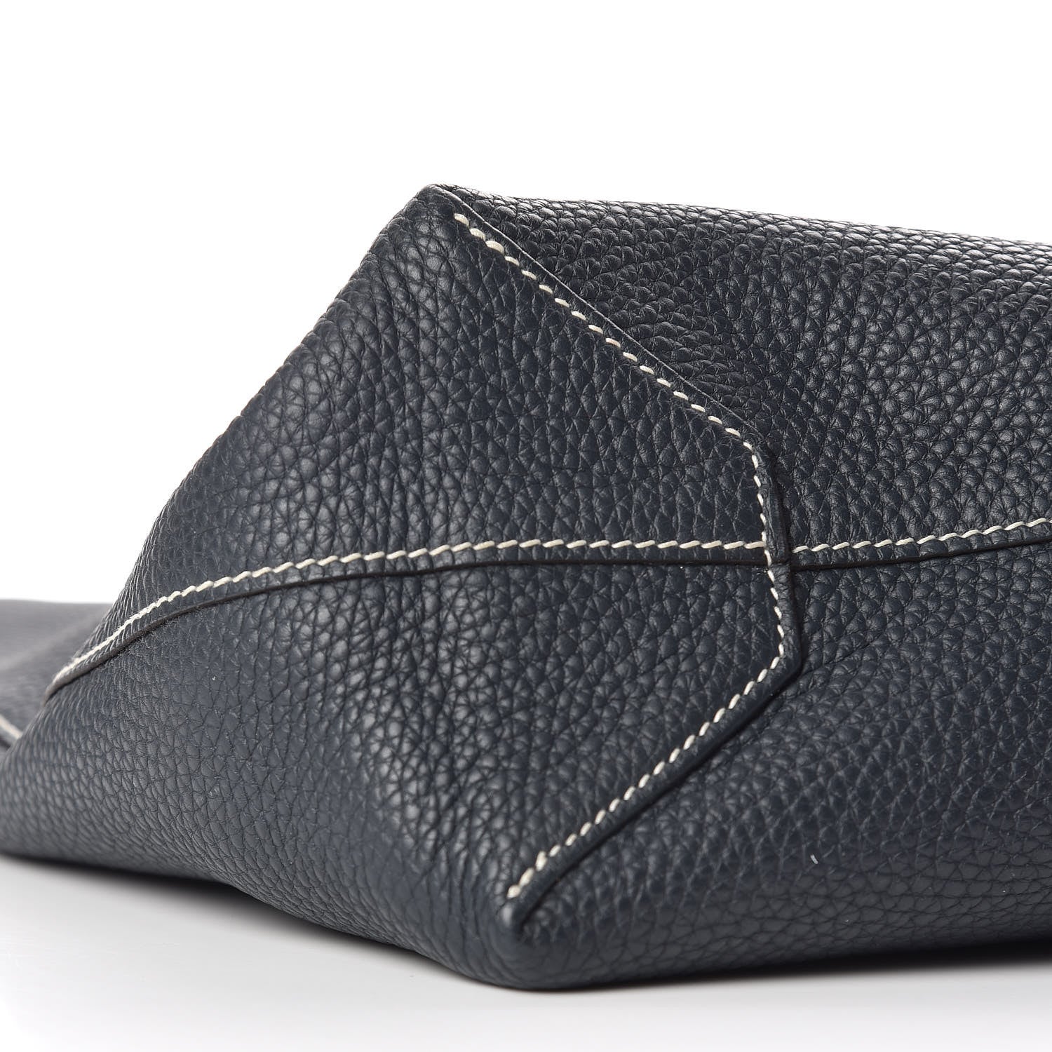 Hermes Taurillon Clemence Double Sens 36 Reversible Tote Bleu Lin Bleu Obscur 6 of 18