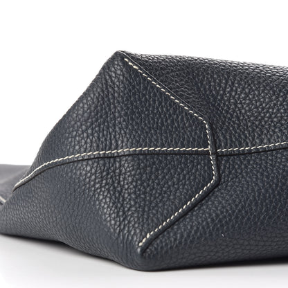 Hermes Taurillon Clemence Double Sens 36 Reversible Tote Bleu Lin Bleu Obscur 6 of 18