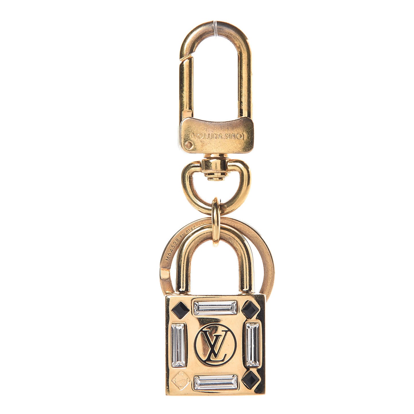 Lock Me Strass Bag Charm Key Holder Gold