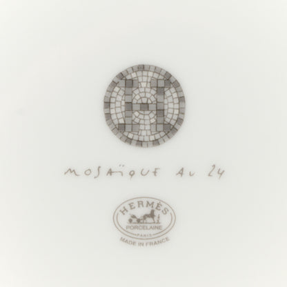 Hermes Porcelain Mosaique Au 24 Platine Presentation Plate Set of 2 5 of 6