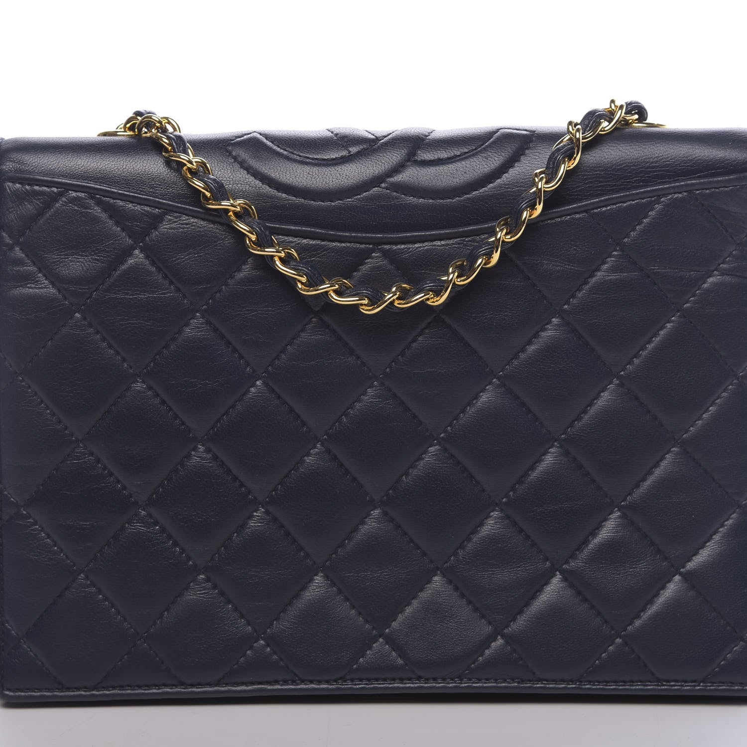 Chanel Lambskin Quilted Small CC Single Flap Bag Navy 12 of 13