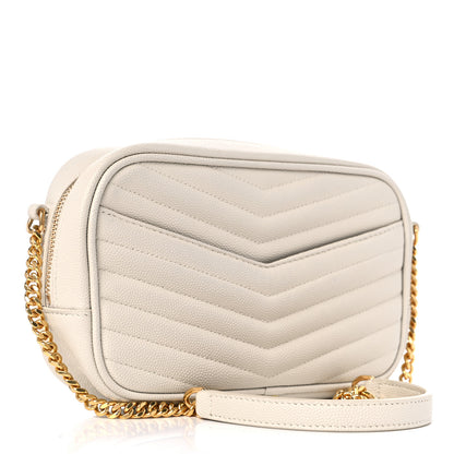 Saint Laurent Grain De Poudre Matelasse Monogram Mini Lou Camera Bag Crema Soft 3 of 10