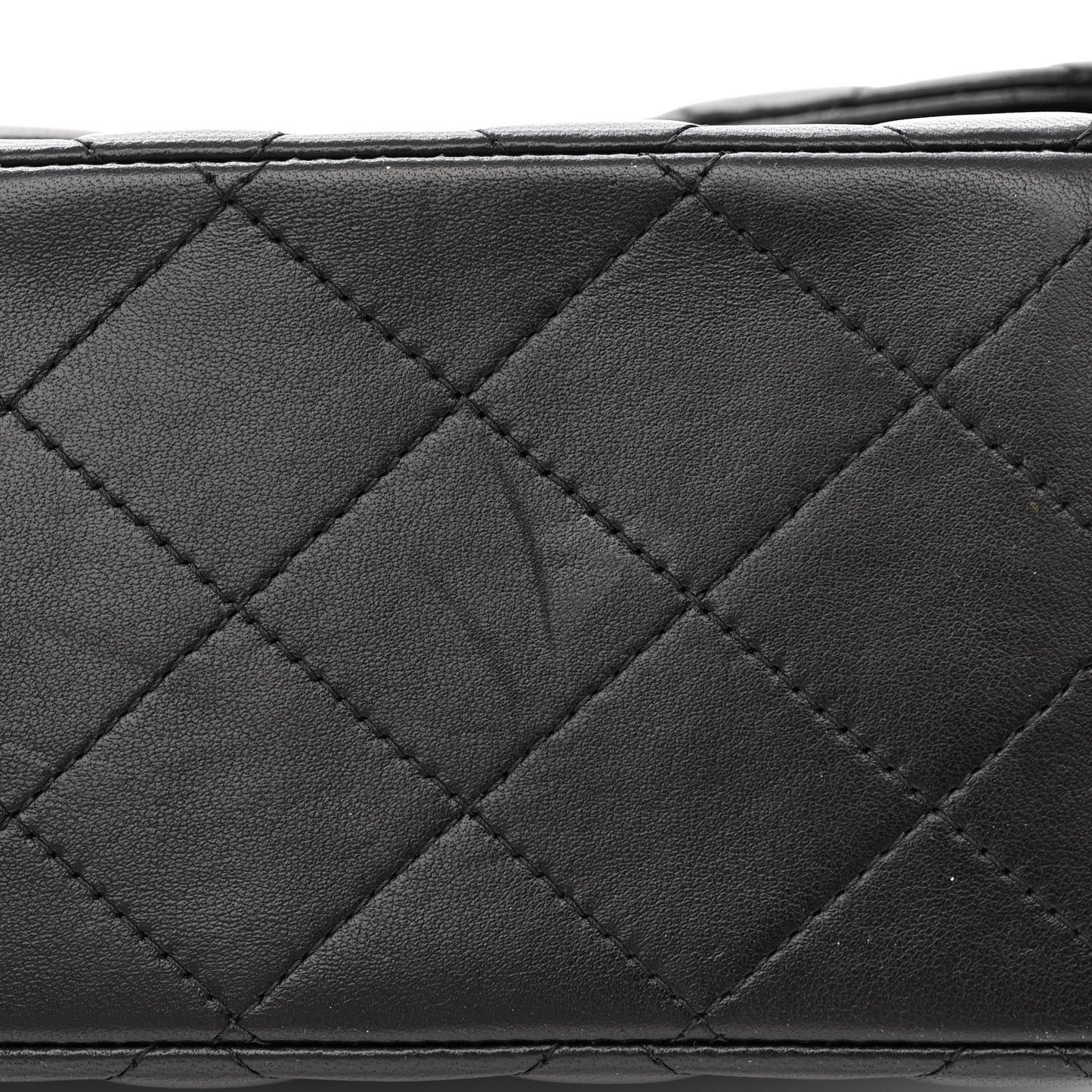 Lambskin Quilted Jumbo Double Flap Black