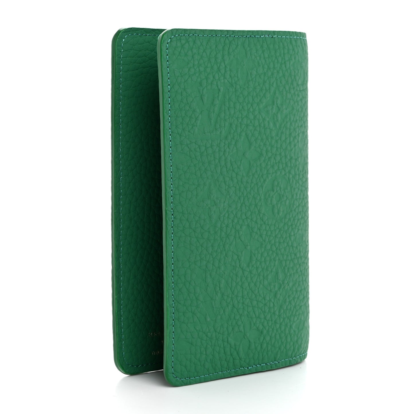 Taurillon Monogram Emily Notebook Cover PM Green