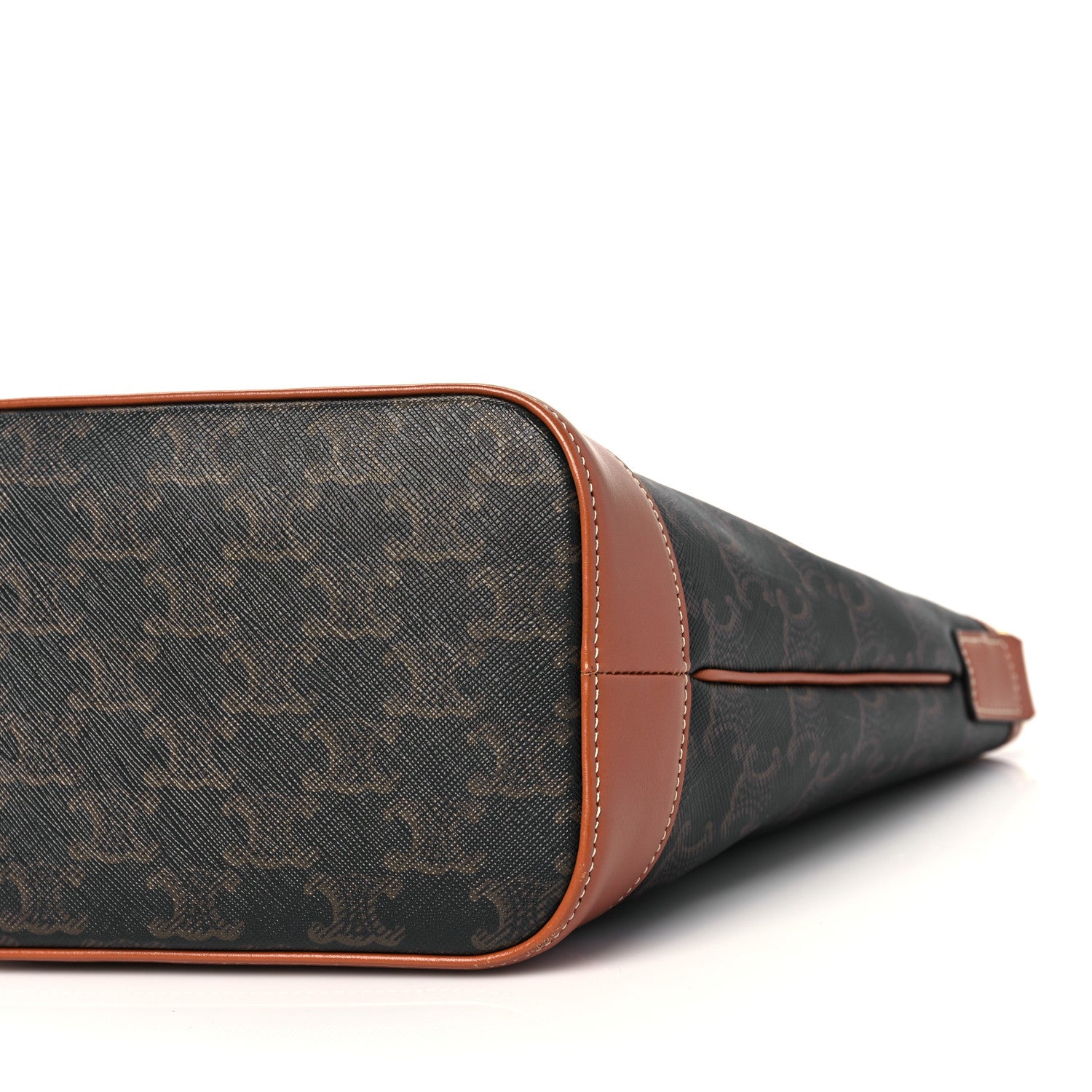 Celine Triomphe Canvas Calfskin Small Bucket Bag Tan 9 of 9