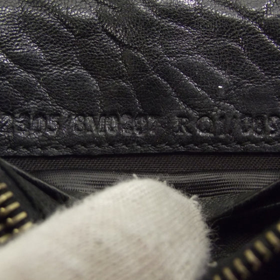 Nappa French Flap Wallet Black