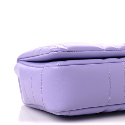 Burberry Lambskin Quilted Small Lola Bag Soft Violet 7 of 8
