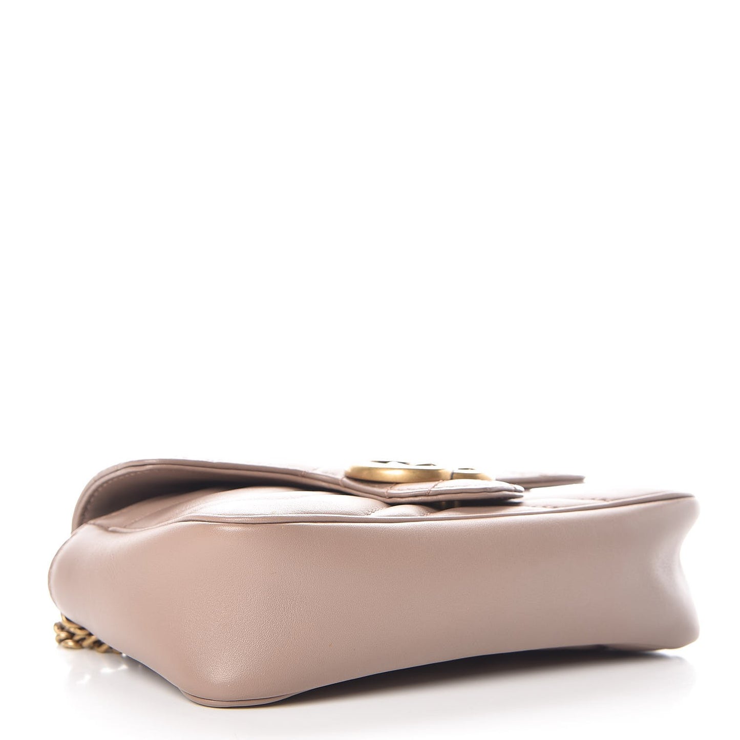 Calfskin Matelasse Super Mini GG Marmont Shoulder Bag Porcelain Rose