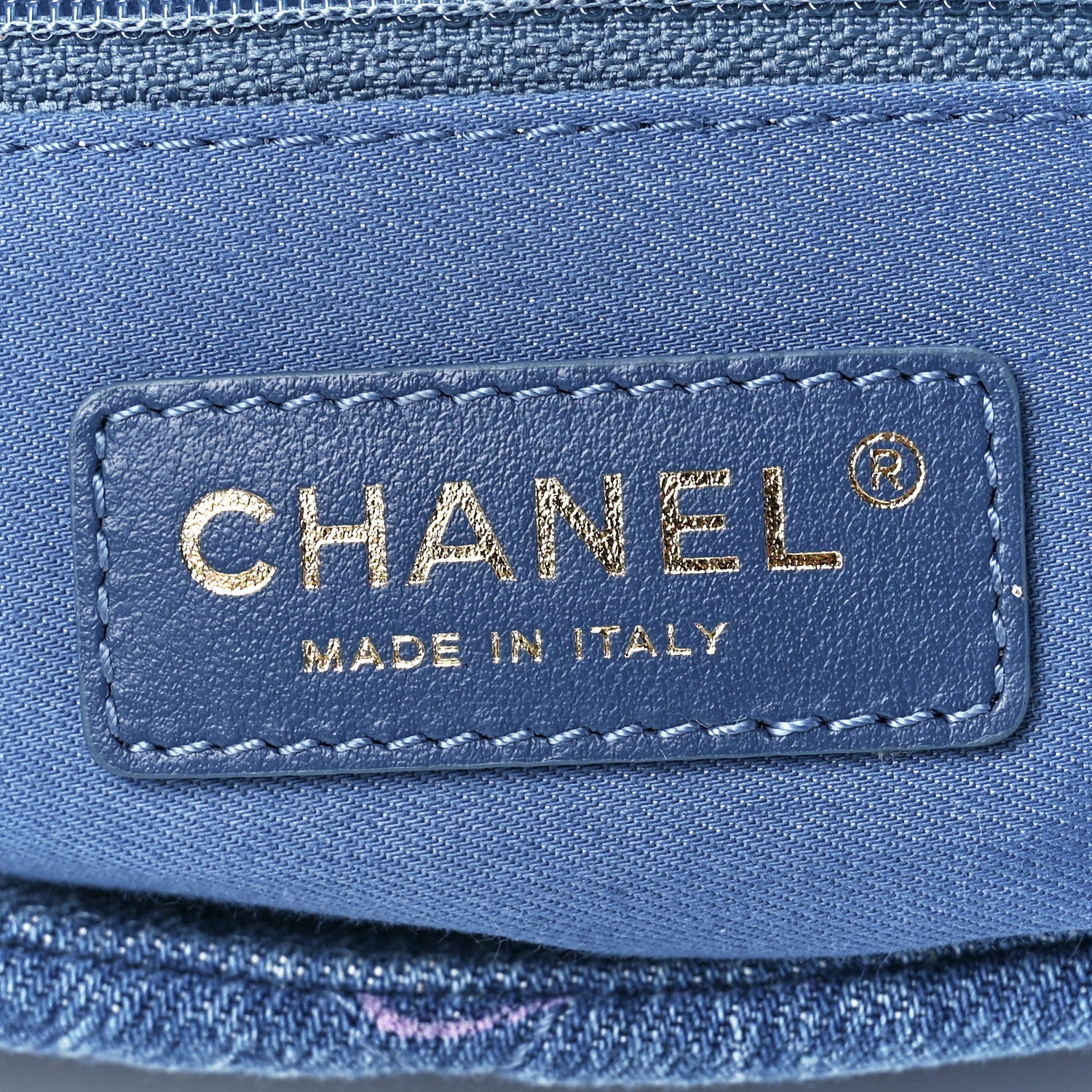 Chanel Denim Quilted Denim Large Mood Flap Blue Multicolor 6 of 12