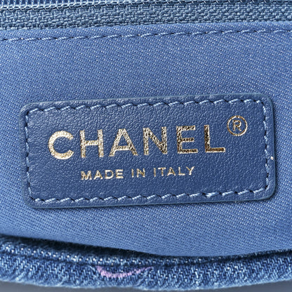 Chanel Denim Quilted Denim Large Mood Flap Blue Multicolor 6 of 12