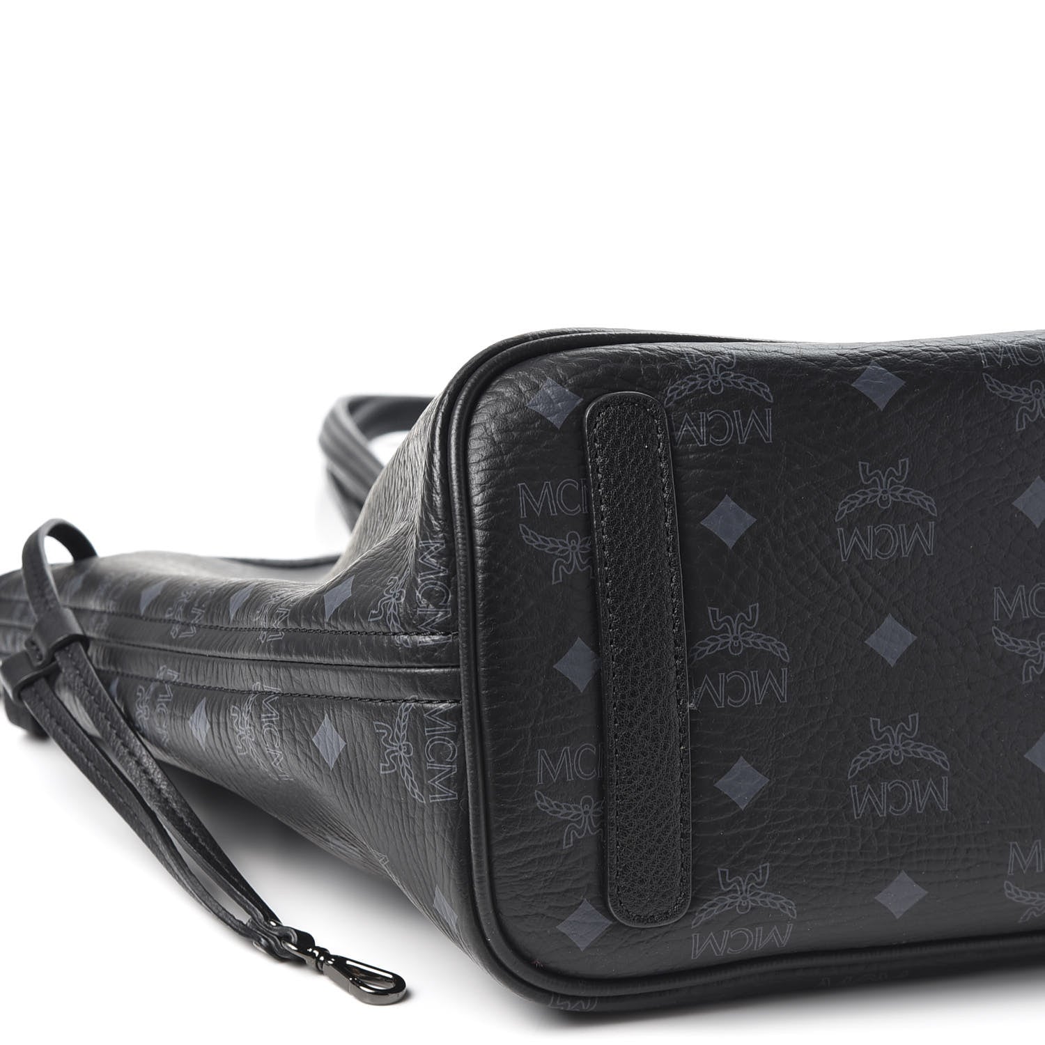 MCM Visetos Medium Liz Reversible Shopper Tote Black 9 of 15
