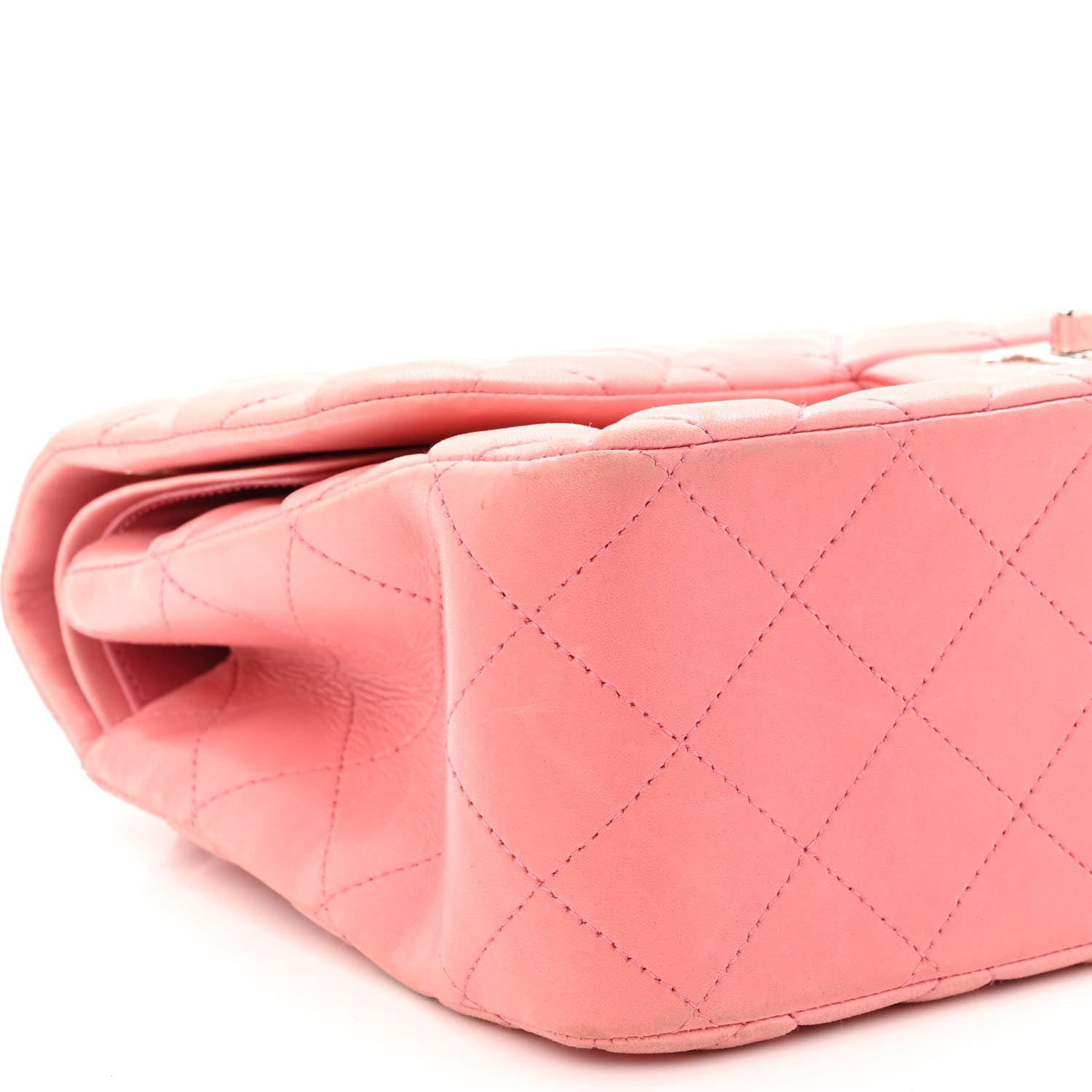 Chanel Lambskin Quilted Jumbo Double Flap Pink 10 of 15
