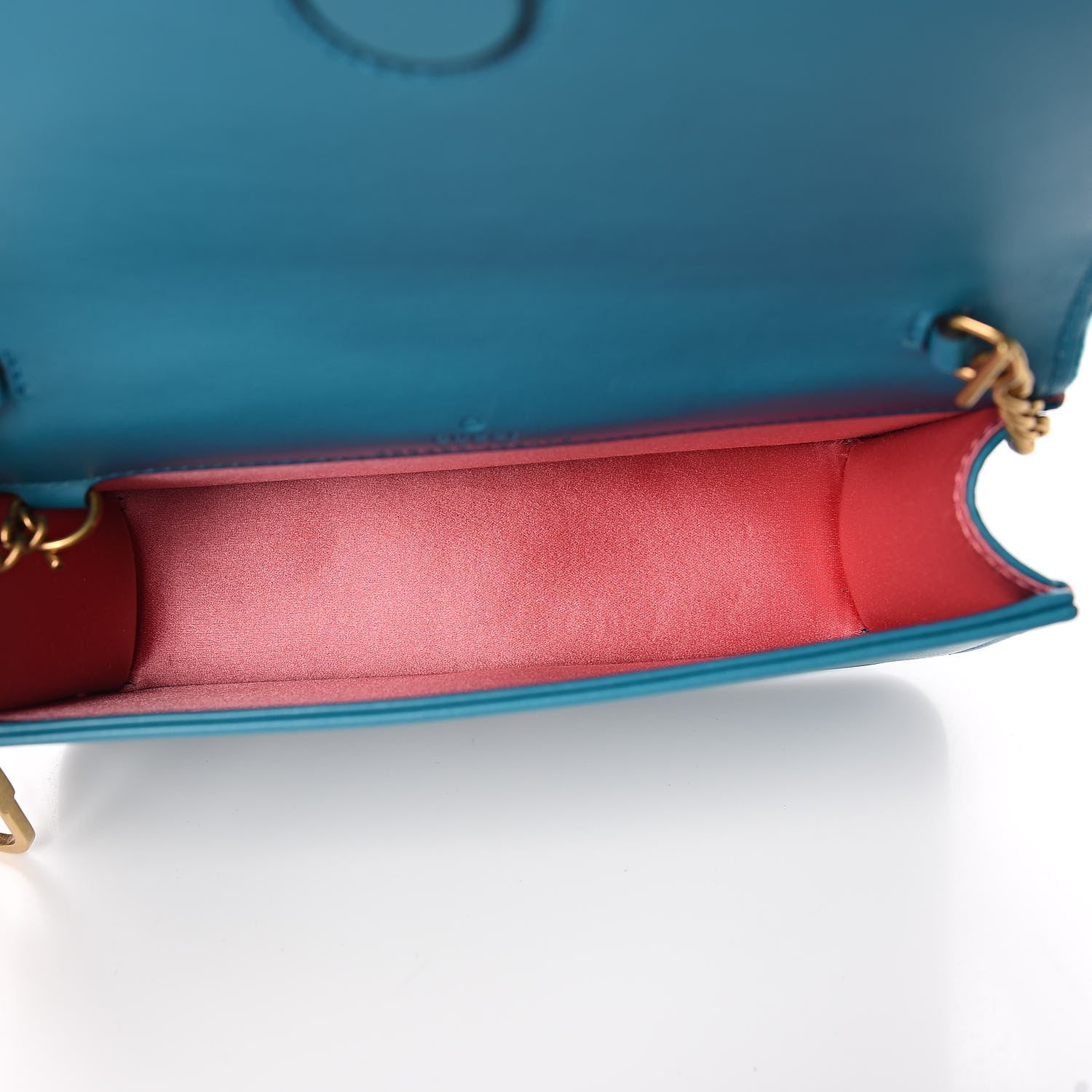 Gucci Velvet Matelasse GG Marmont Mini Bag Pavone Cyan 5 of 10