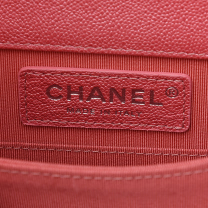 Chanel Caviar Quilted North South Boy Flap Pink 6 of 8