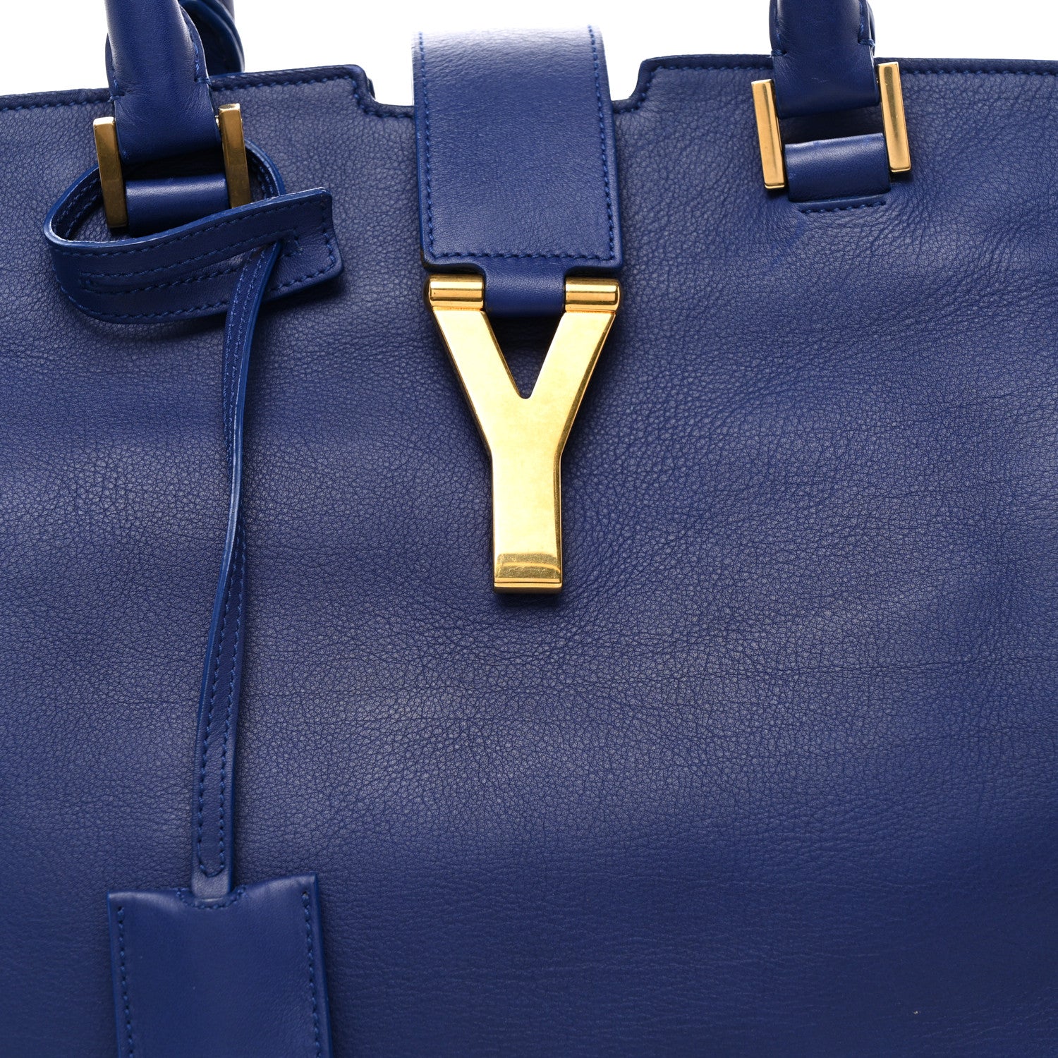 Saint Laurent Calfskin Small Classic Y Cabas Navy 8 of 19