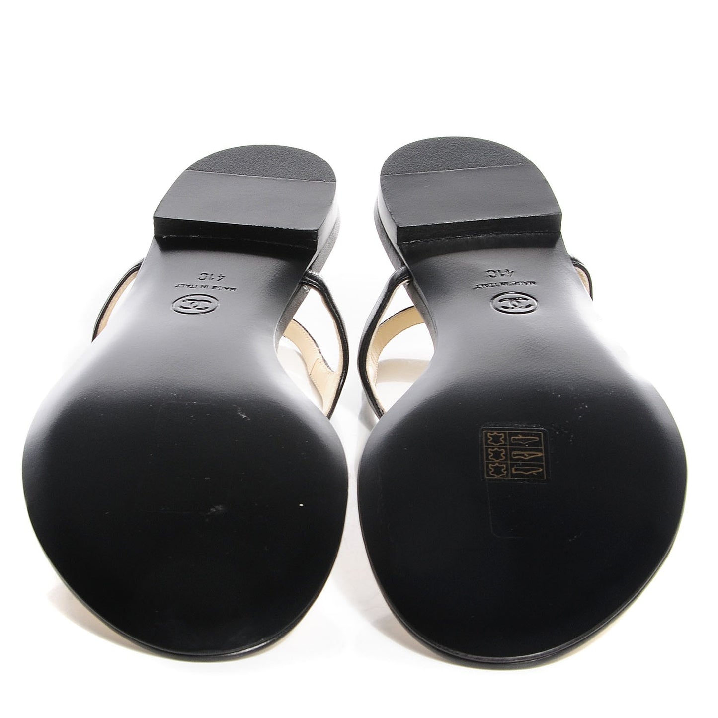 Lambskin Camellia Thong Sandals 41 11 Black