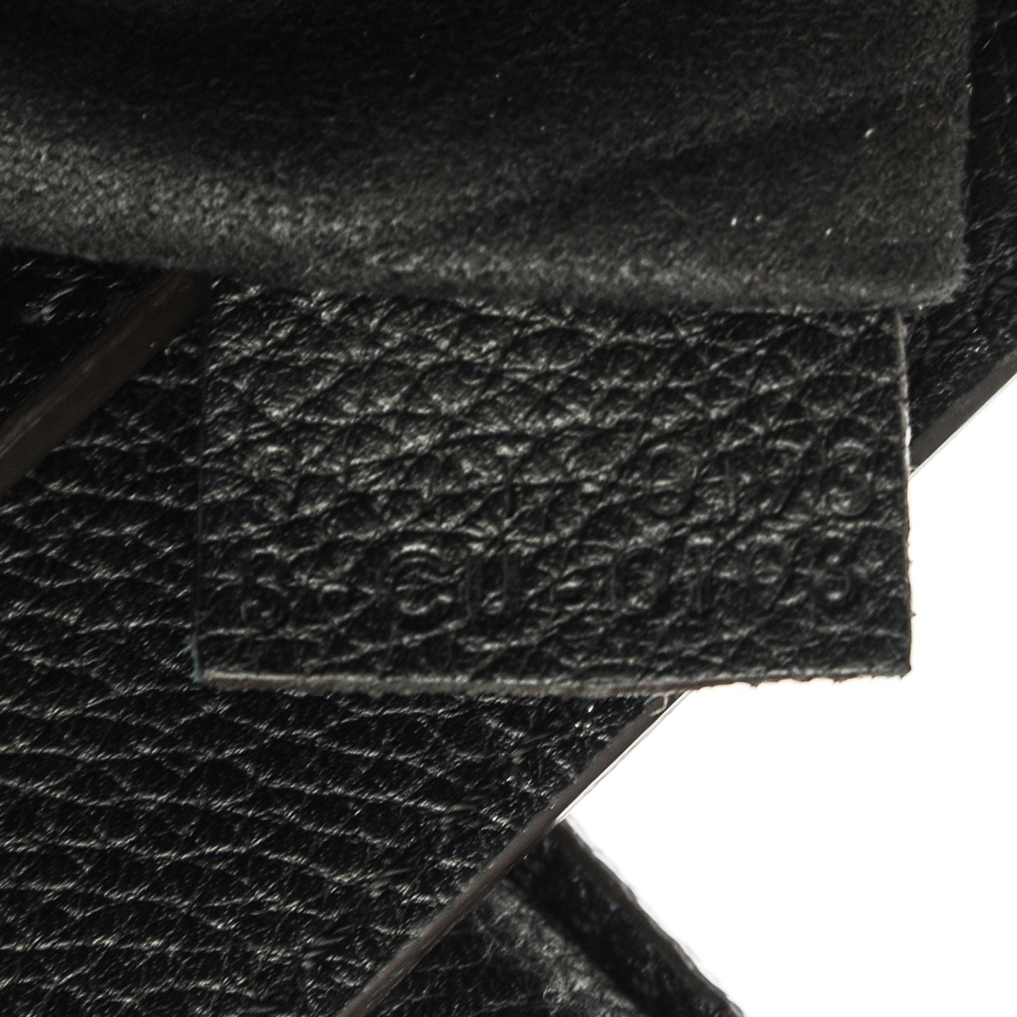 Drummed Calfskin Mini Luggage Black