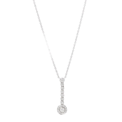 Tiffany Platinum Diamond Circlet Drop Pendant Necklace 1 of 6
