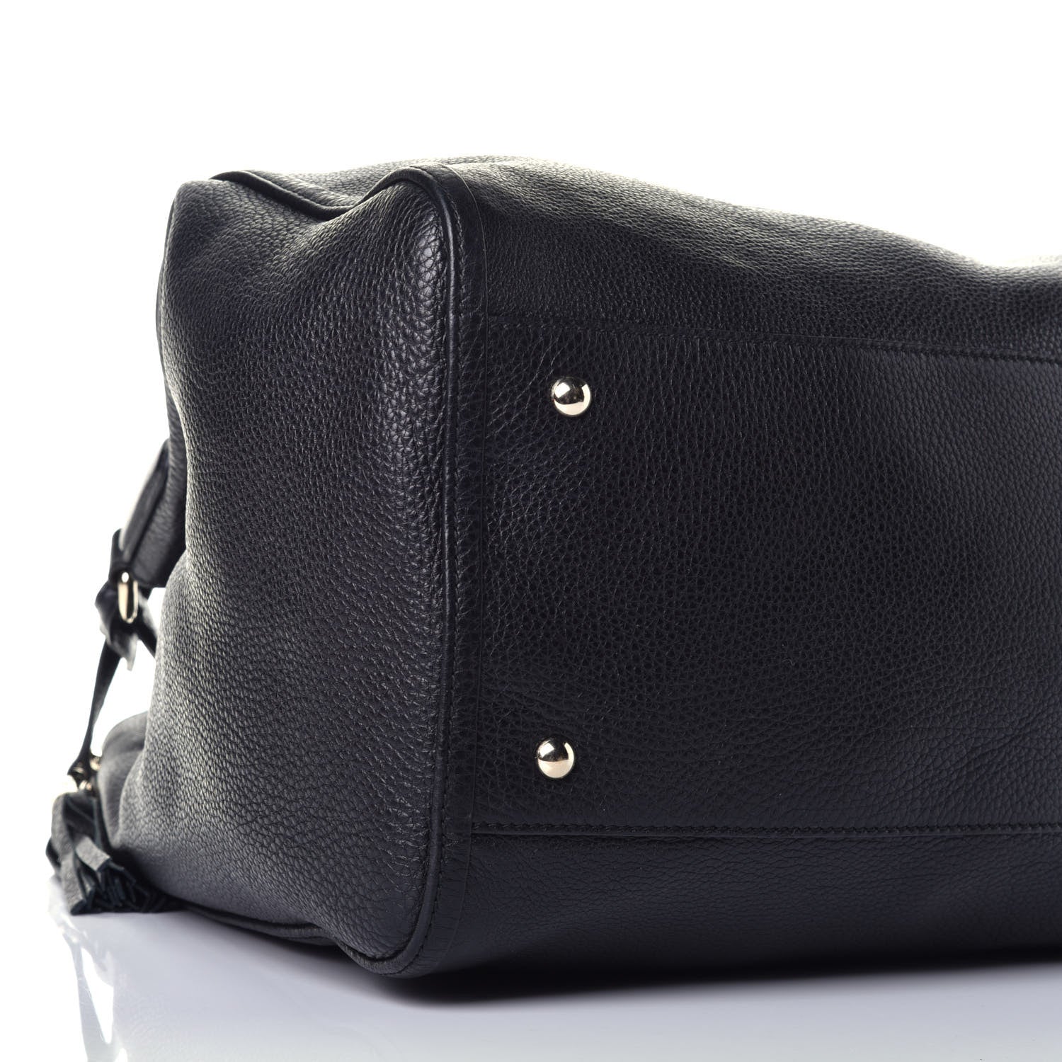 Gucci Pebbled Calfskin Large Soho Shoulder Bag Black 8 of 9