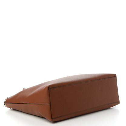 Valentino Garavani Grained Calfskin Rockstud Shoulder Tote Bright Cognac 4 of 9