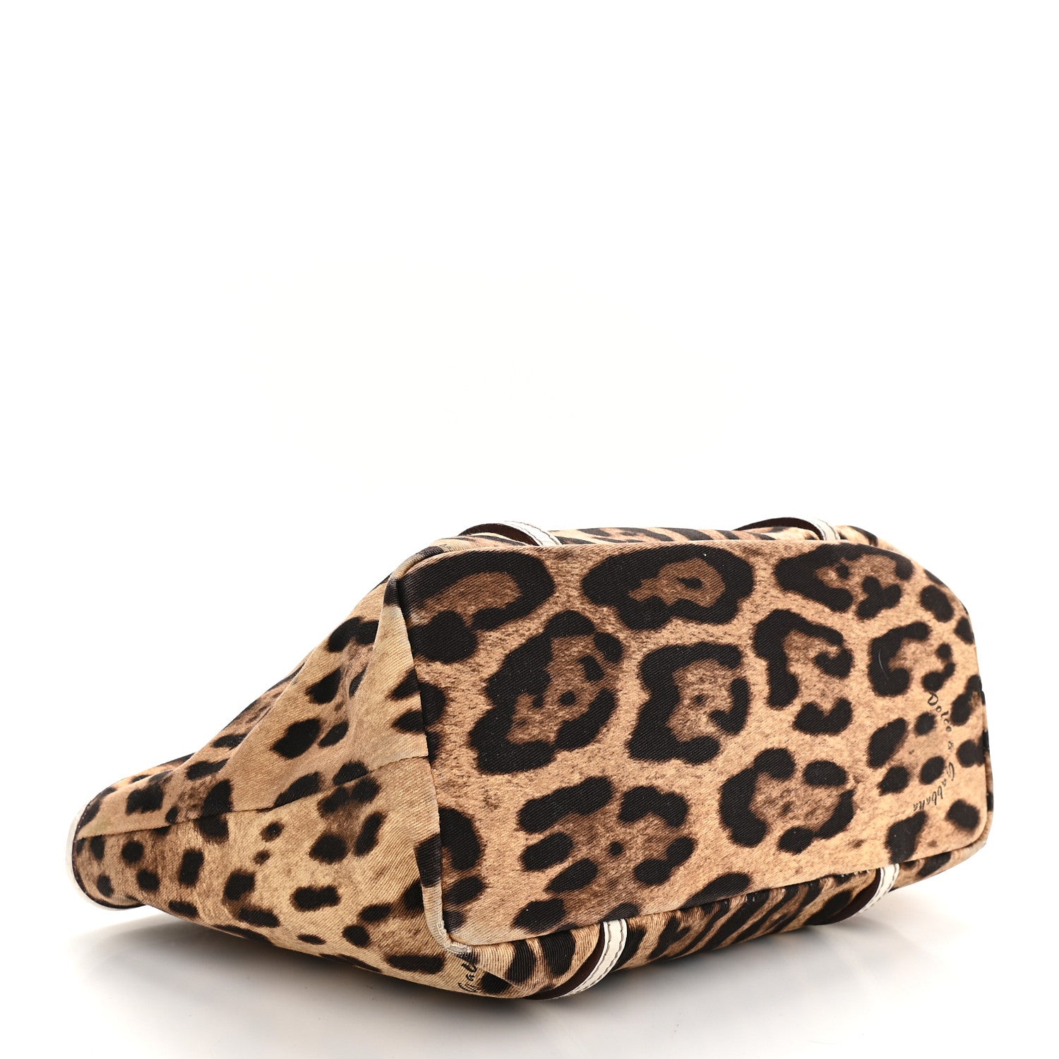 Dolce & Gabbana Canvas Leopard Print Tote White 4 of 13