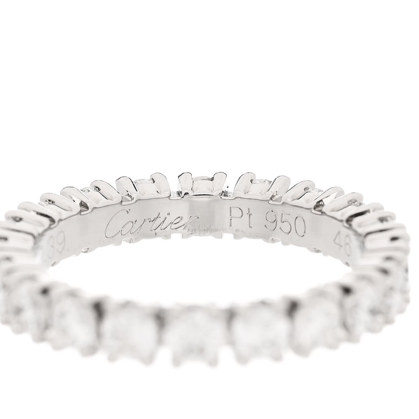 Platinum Diamond 1.39ct Destinee Wedding Band Ring 46 3.75