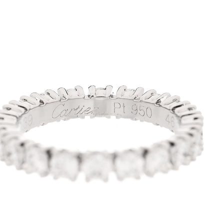 Cartier Platinum Diamond 1.39ct Destinee Wedding Band Ring 46 3.75 4 of 5