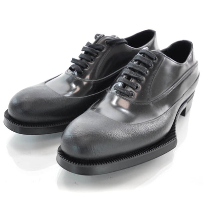 Prada Leather Rubber Tipped Oxfords Black 2 of 6