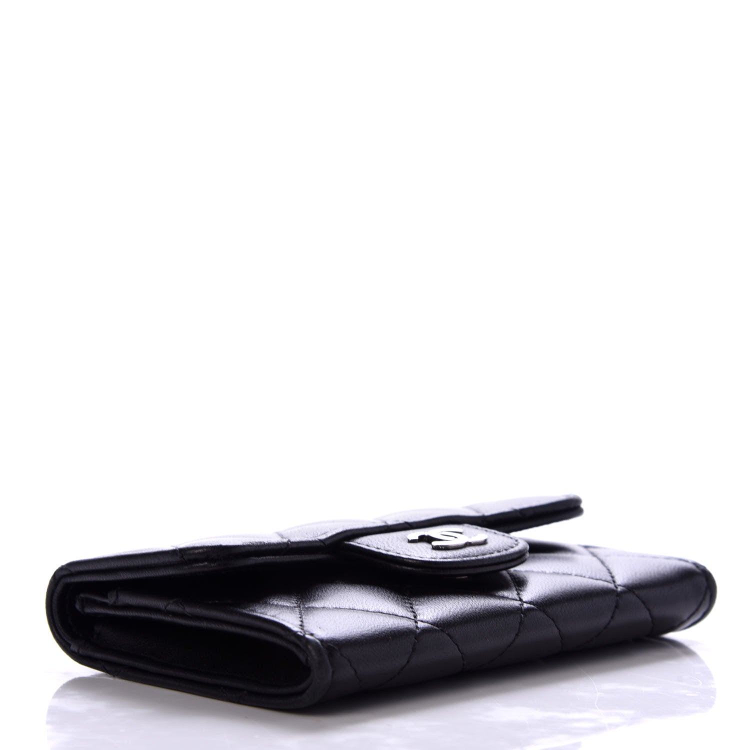 Chanel Lambskin Quilted Flap Card Holder Black 4 of 8