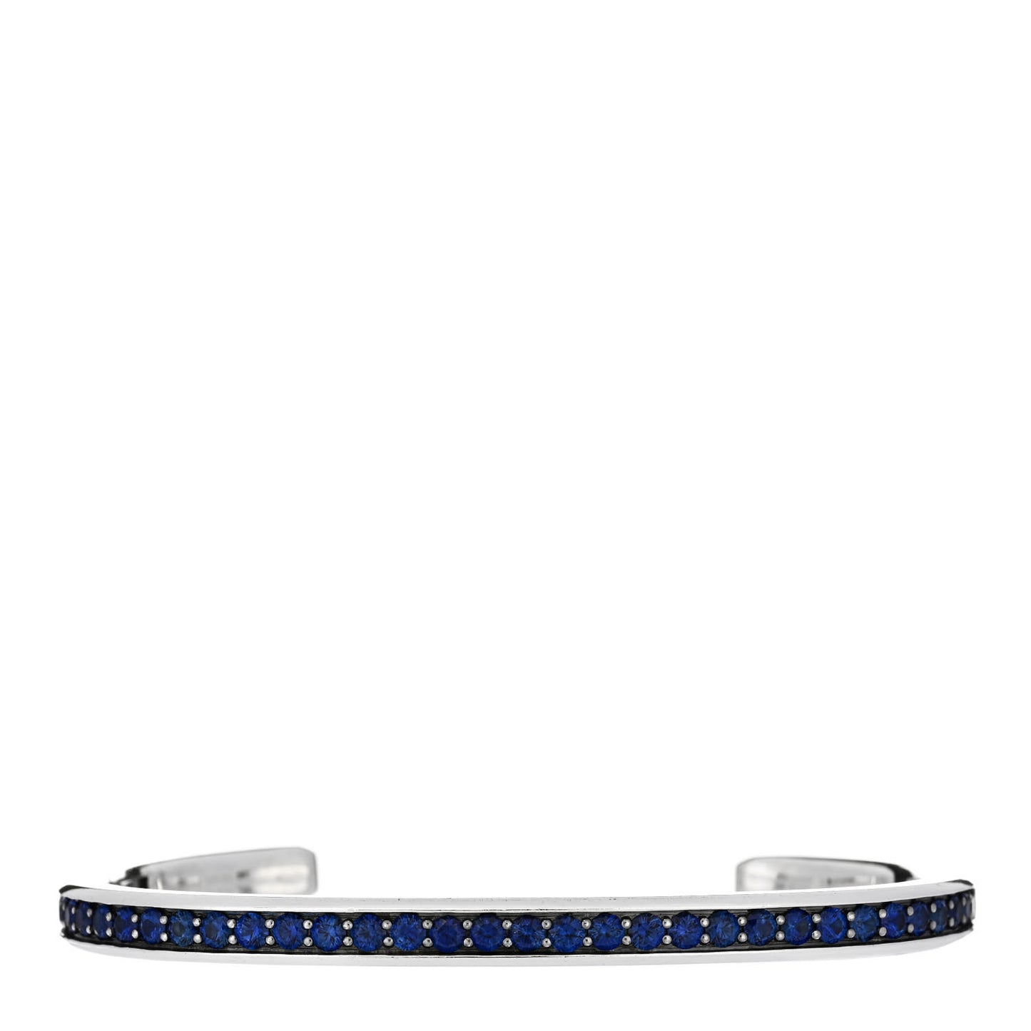 Sterling Silver Blue Sapphire Streamline Hinge Bracelet