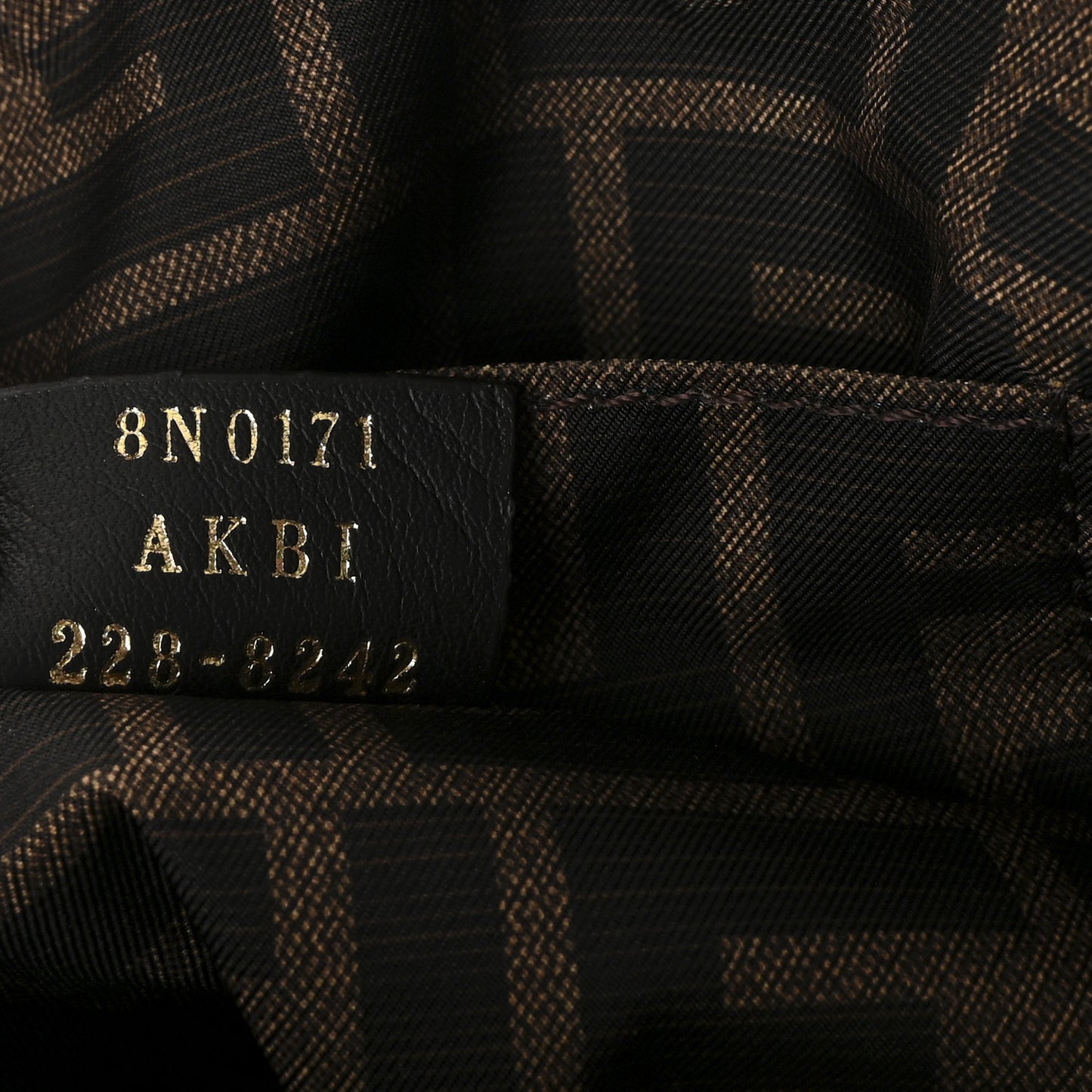 Fabric Jacquard FF 1974 Medium Trapezoid Beauty Pouch Tobacco Moro Black