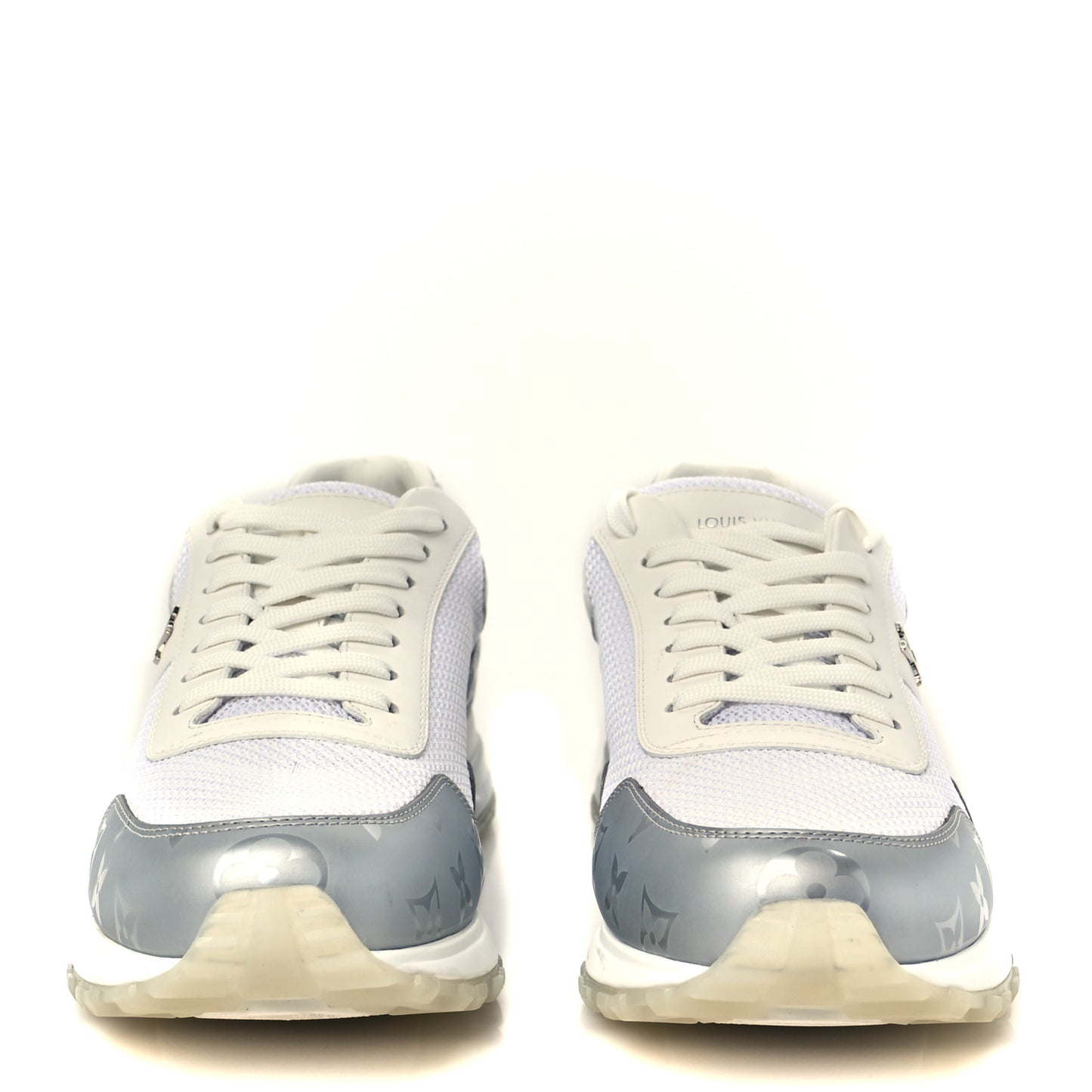 Technical Mesh Metallic Monogram Mens Run Away Sneakers 7 White